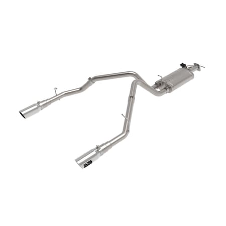 Afe Stainless Steel, With Muffler, 3 Inch Pipe Diameter, Dual Exhaust With Dual Exits, Rear Exit, 5 Inch 49-32081-P